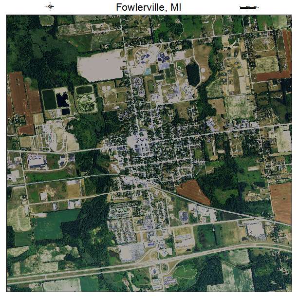 Fowlerville, MI air photo map
