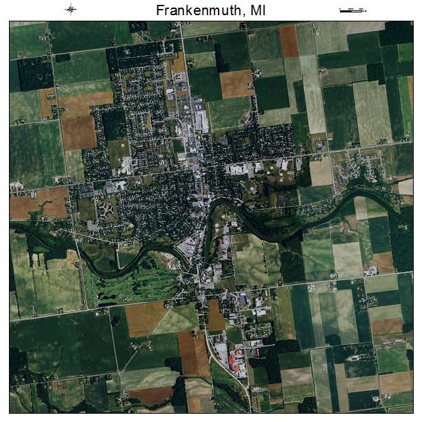 Frankenmuth, MI air photo map