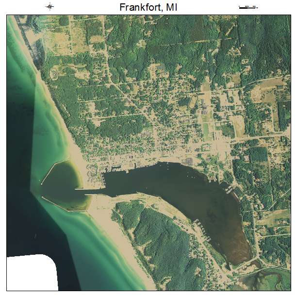 Frankfort, MI air photo map