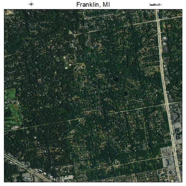 Franklin, MI air photo map