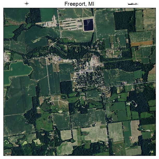 Freeport, MI air photo map