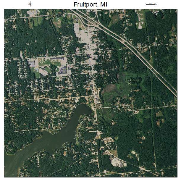 Fruitport, MI air photo map