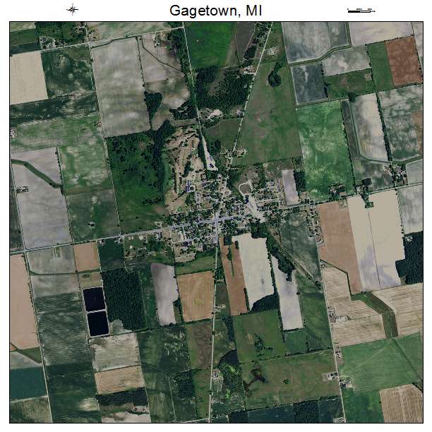 Gagetown, MI air photo map