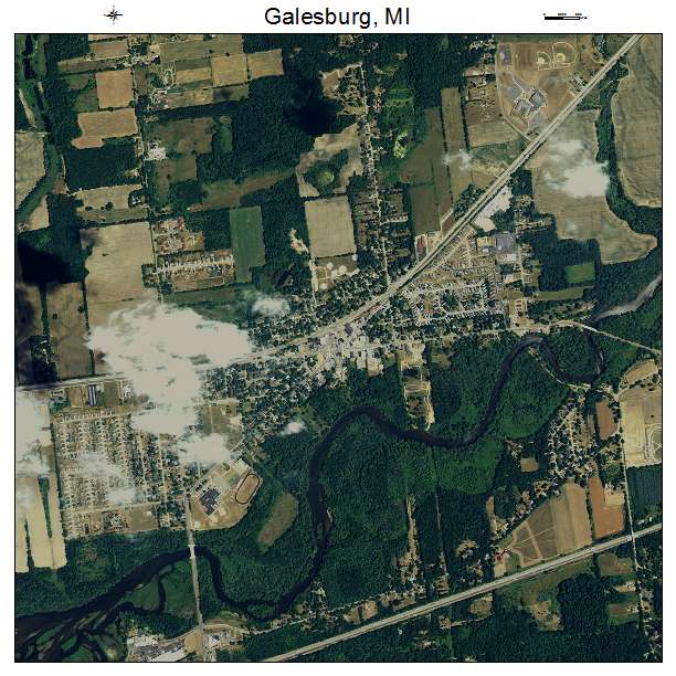 Galesburg, MI air photo map