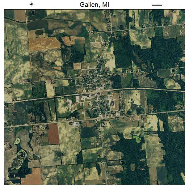 Galien, MI air photo map