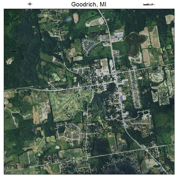 Goodrich, MI air photo map