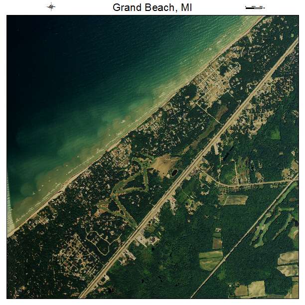 Grand Beach, MI air photo map