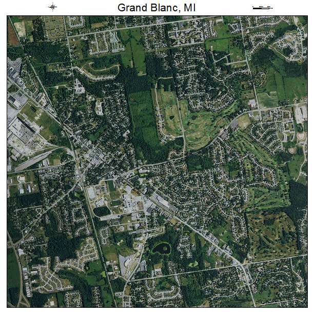 Grand Blanc, MI air photo map