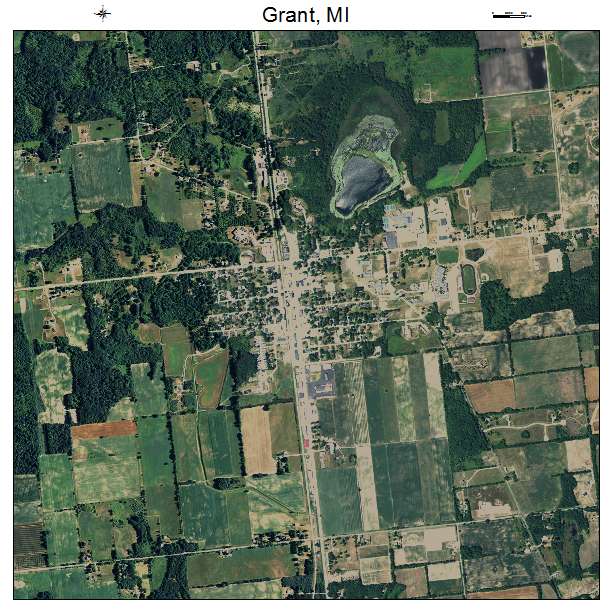 Grant, MI air photo map