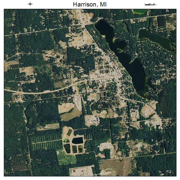 Harrison, MI air photo map