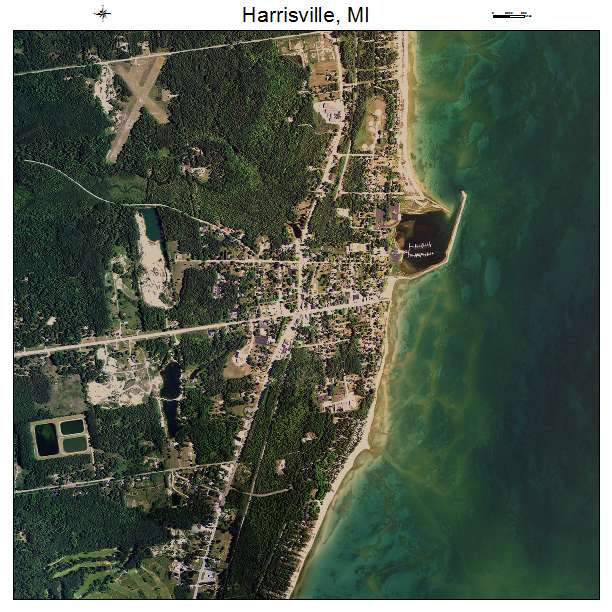 Harrisville, MI air photo map