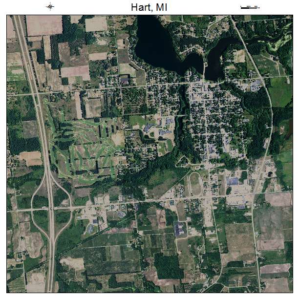 Hart, MI air photo map