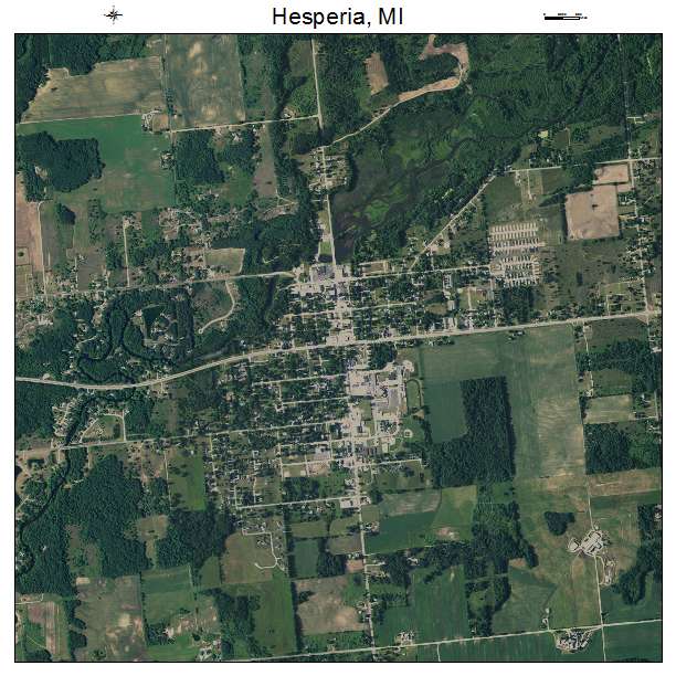 Hesperia, MI air photo map