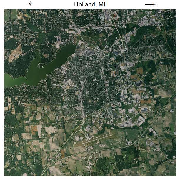 Holland, MI air photo map