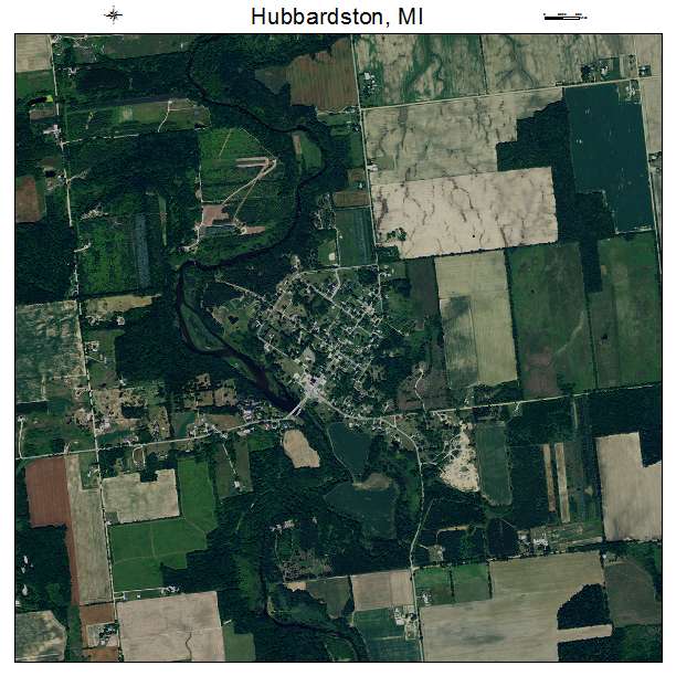 Hubbardston, MI air photo map