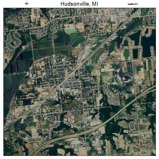Hudsonville, MI air photo map