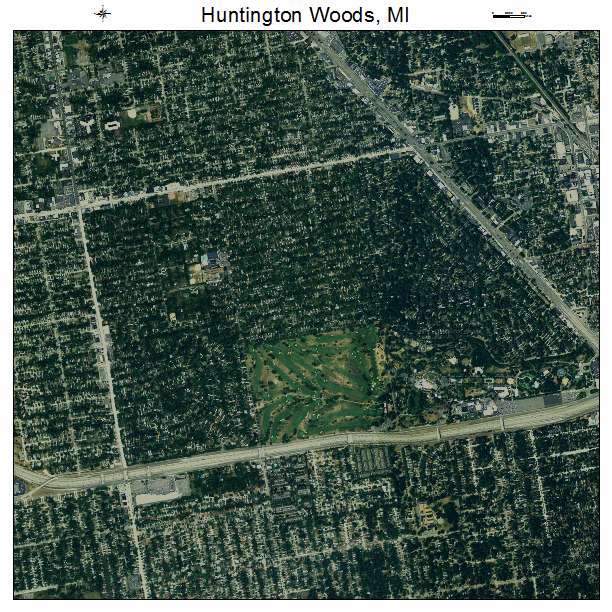 Huntington Woods, MI air photo map