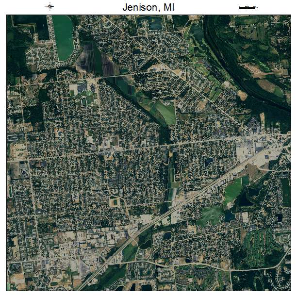 Jenison, MI air photo map