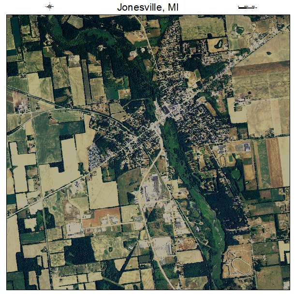 Jonesville, MI air photo map