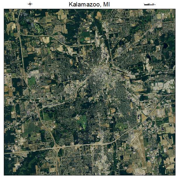 Kalamazoo, MI air photo map