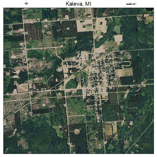 Kaleva, MI air photo map