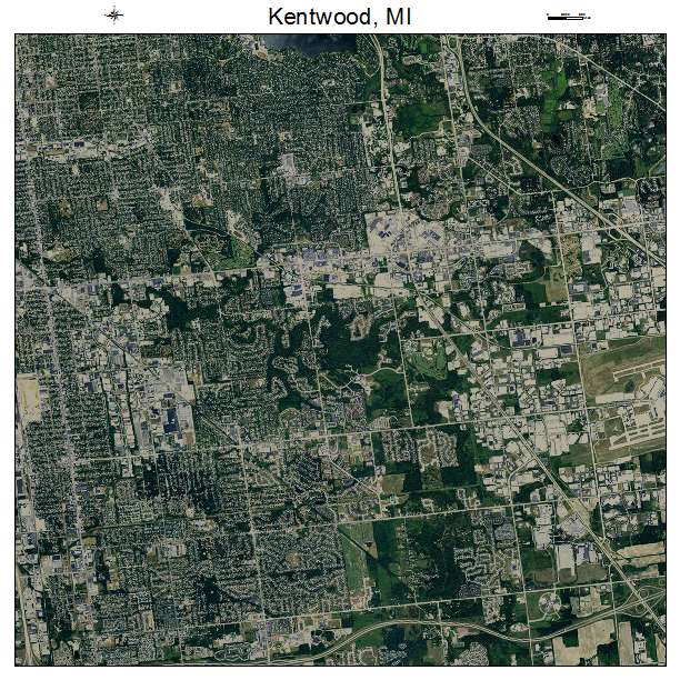 Kentwood, MI air photo map