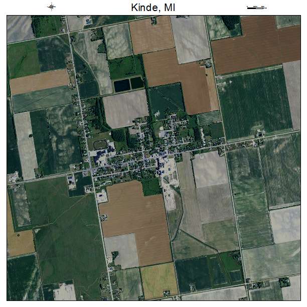 Kinde, MI air photo map