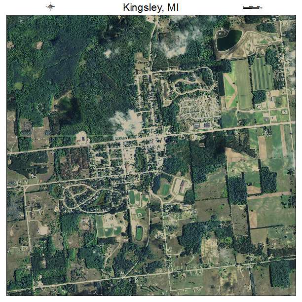 Kingsley, MI air photo map
