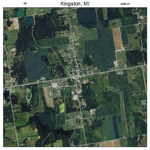 Kingston, MI air photo map