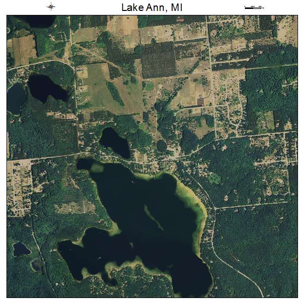 Lake Ann, MI air photo map