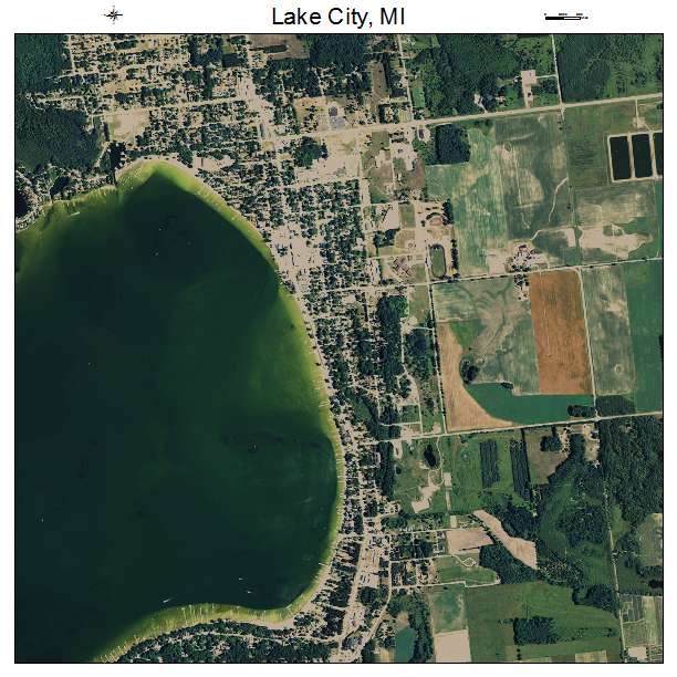 Lake City, MI air photo map