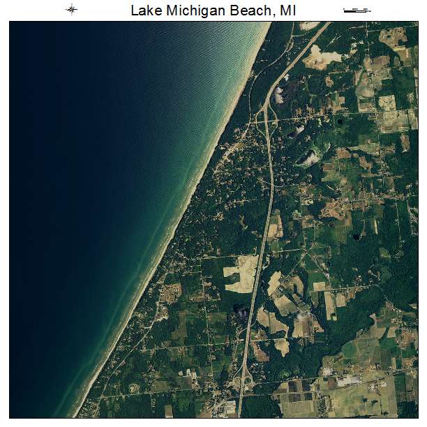 Lake Michigan Beach, MI air photo map