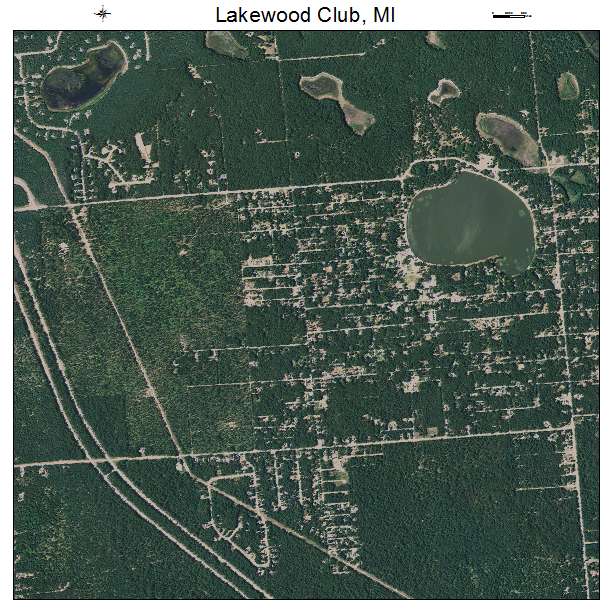 Lakewood Club, MI air photo map