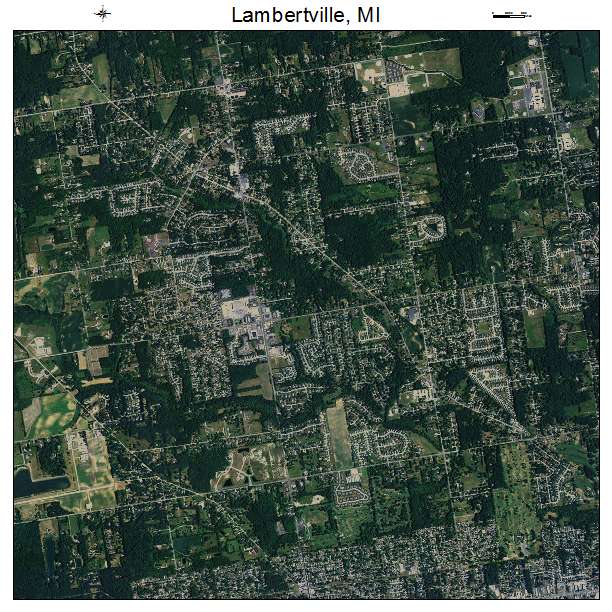 Lambertville, MI air photo map