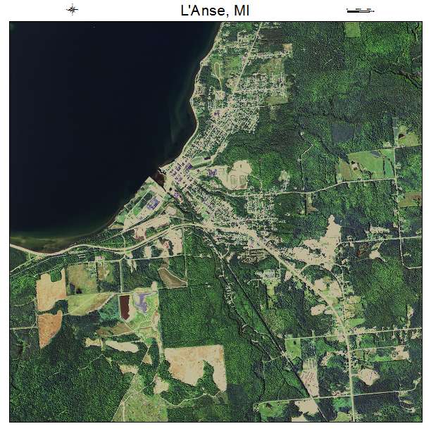 LAnse, MI air photo map