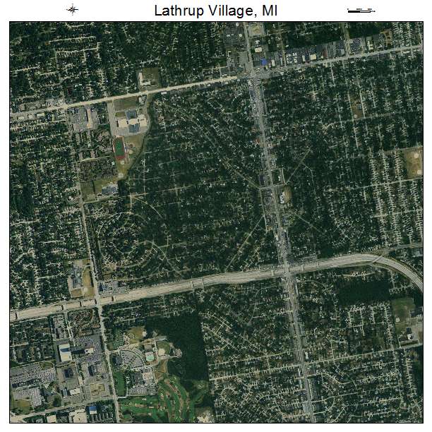 Lathrup Village, MI air photo map