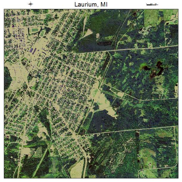 Laurium, MI air photo map