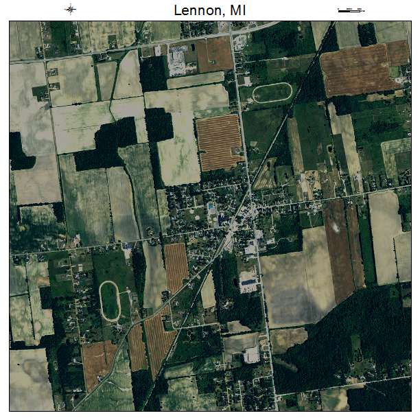 Lennon, MI air photo map