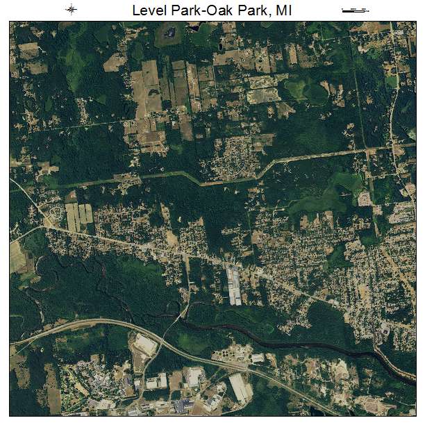 Level Park Oak Park, MI air photo map