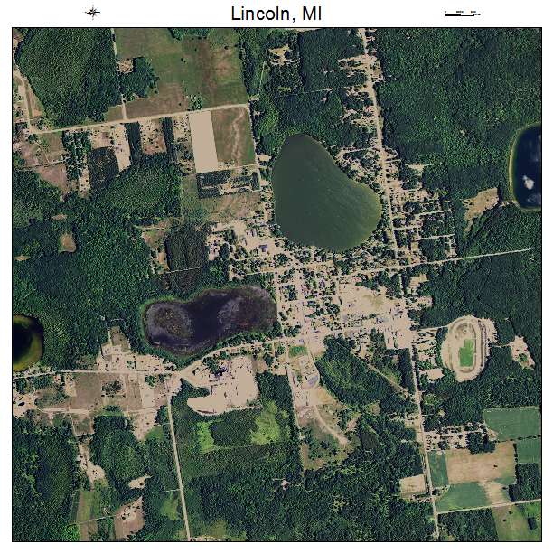 Lincoln, MI air photo map