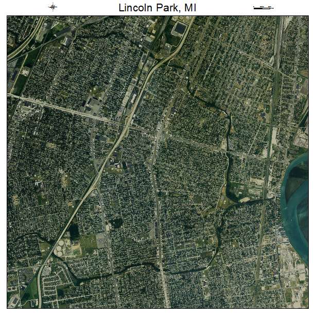 Lincoln Park, MI air photo map