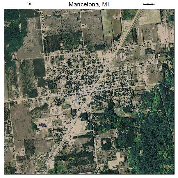 Mancelona, MI air photo map