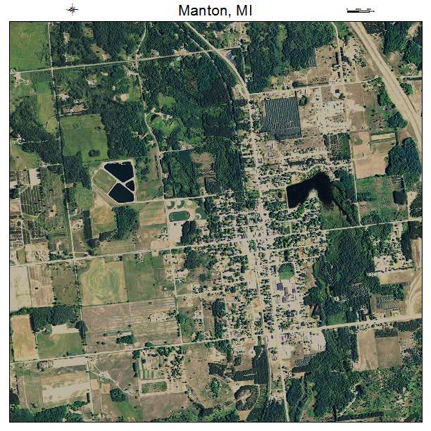 Manton, MI air photo map