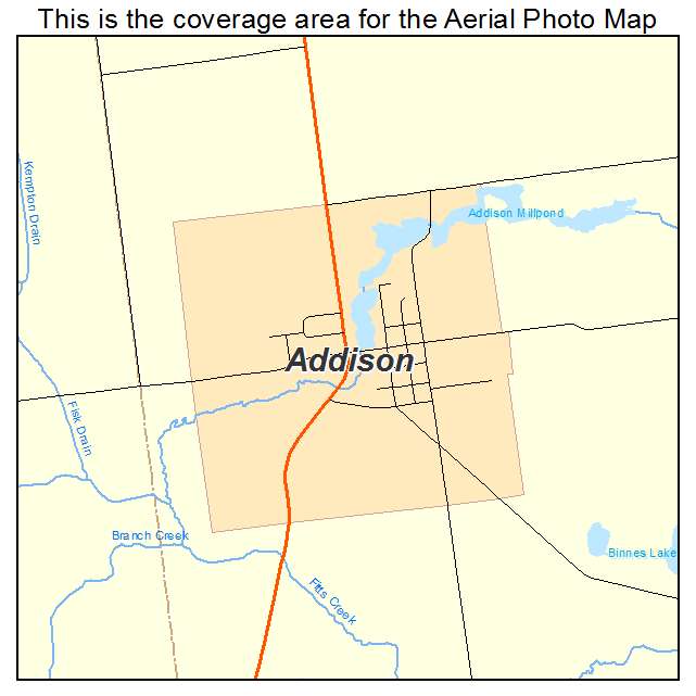 Addison, MI location map 