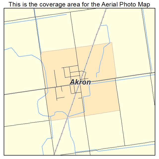 Akron, MI location map 