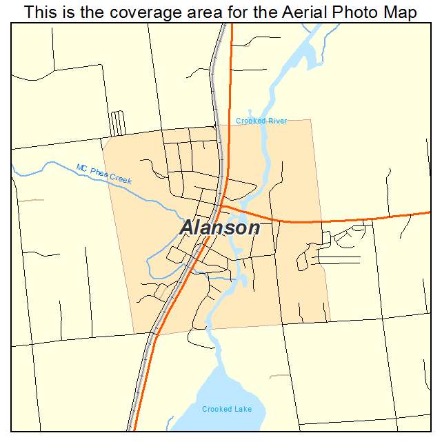 Alanson, MI location map 