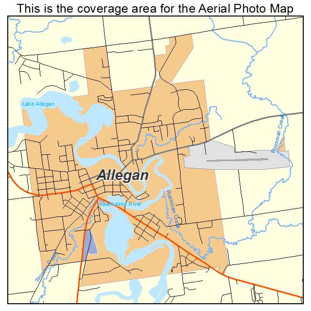 Allegan, MI location map 