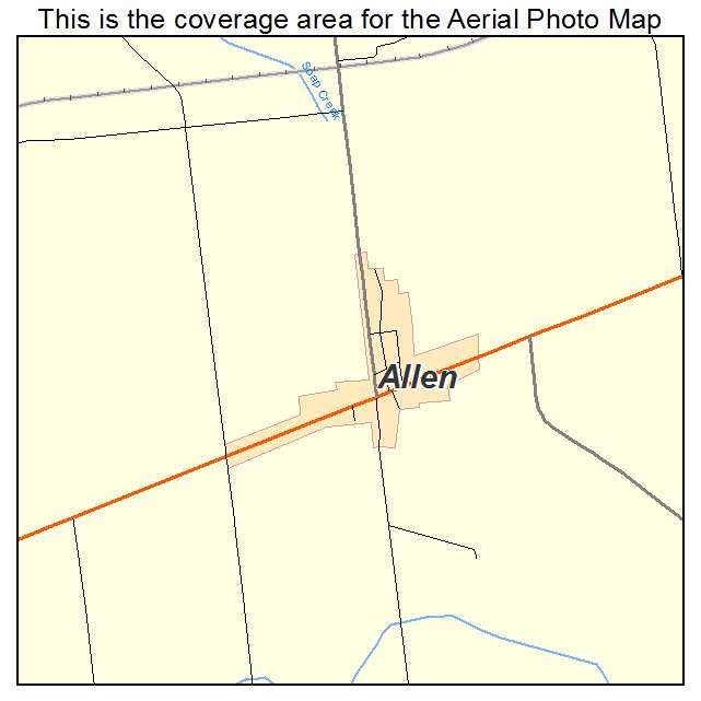 Allen, MI location map 