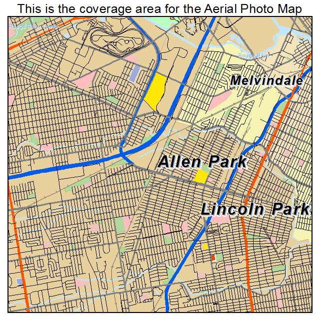 Allen Park, MI location map 