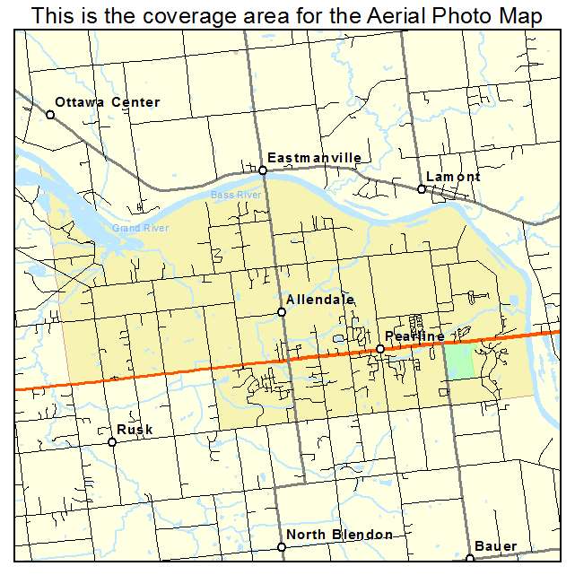 Allendale, MI location map 